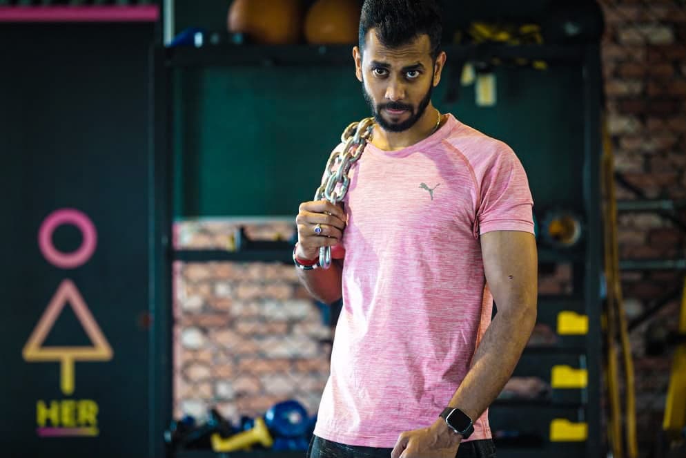 Fitness coach Shashi Kumar training at Armour Fitness Studio